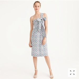 J.Crew One shoulder tie dress Liberty Claire-Aude